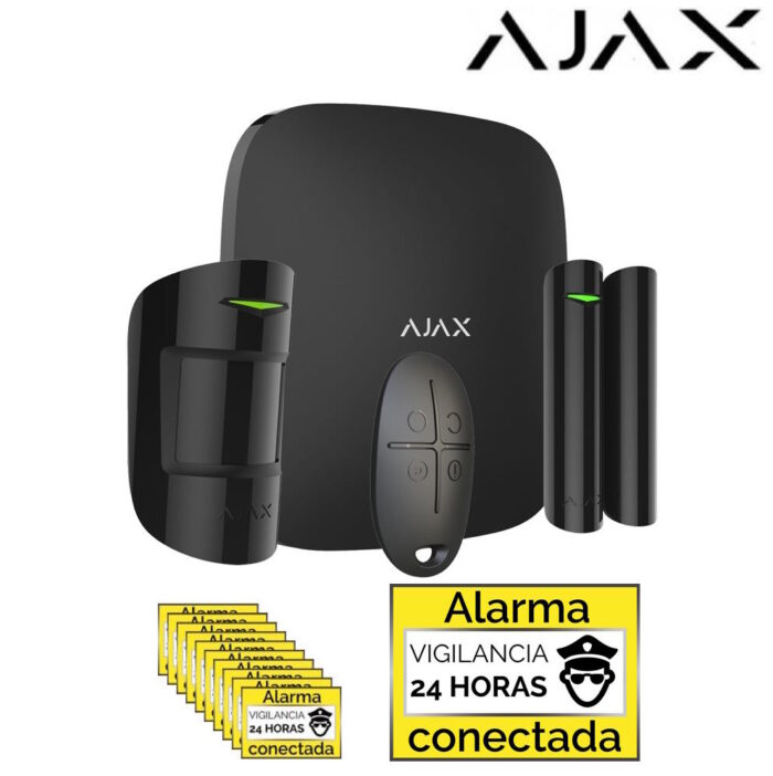Alarma inalámbrica Ajax 868 Mhz kit básico ampliable 11111572 negro