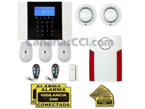 1111326 Kit alarma inalámbrica SAFEMAX G8 detección de movimiento, humos y sirena exterior