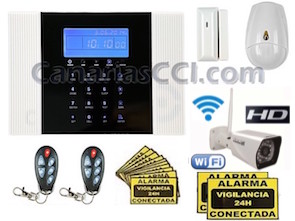 1111332 Kit alarma inalámbrica Safemax G8 y cámara IP WiFi exterior