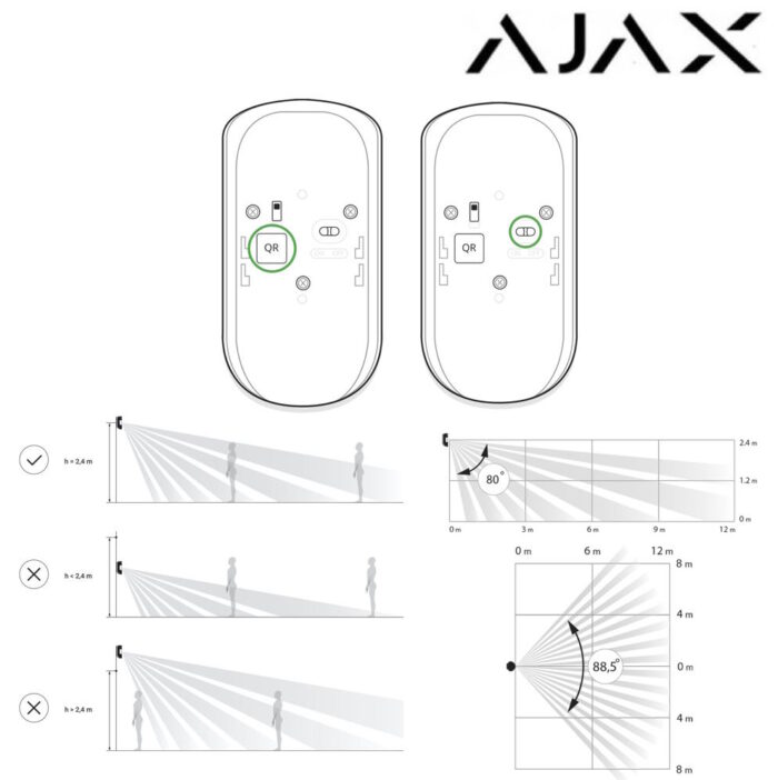 Sensor de rotura de cristal y detección de movimiento Ajax CombiProtect (negro)