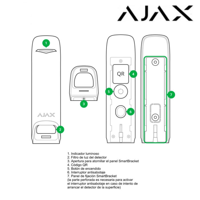 Sensor cortina Ajax MotionProtect Curtain
