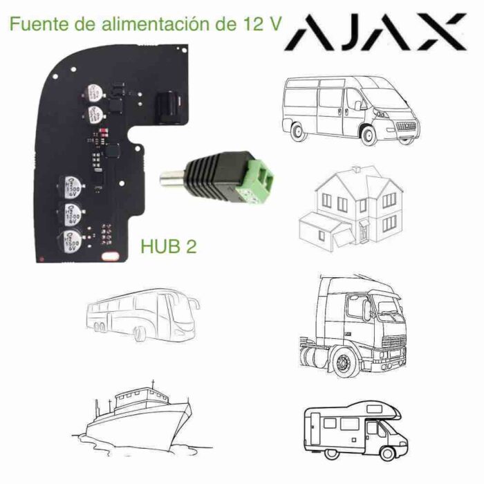 Fuente módulo de alimentación 12 V para Ajax Hub 2