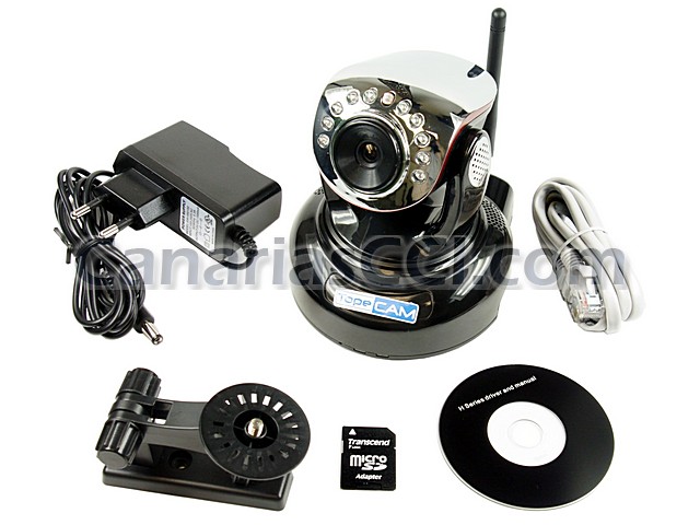 Kit Cámara IP HD WiFi motorizada con grabación digital SD y visión nocturna