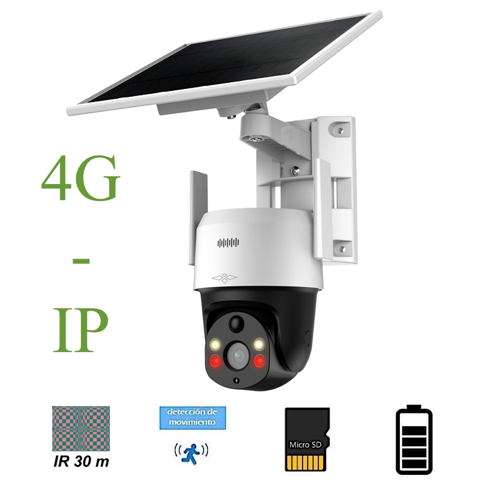 Cámara domo solar 4G con detección de movimiento 1120368