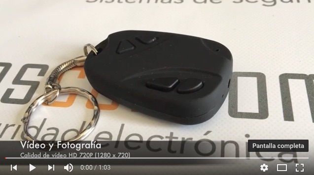 Vídeo: Mando llavero cámara espía y grabador MicroSD 32 Gb