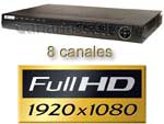 Vídeo grabador digital FullHD 1080P de alta resolución HD-SDI 1920x1080 8 canales videovigilancia LAN Internet