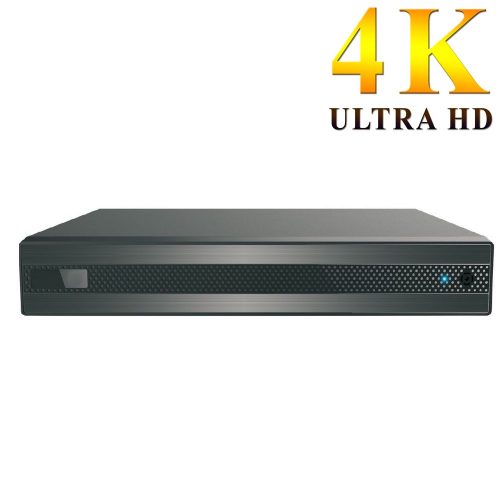 Grabador 4K Ultra HD H265+ para 8 cámaras cableadas y 8 cámaras IP
