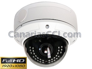 Cámara Full-HD-TVI para interior e exterior lente varifocal y visión nocturna 30 m