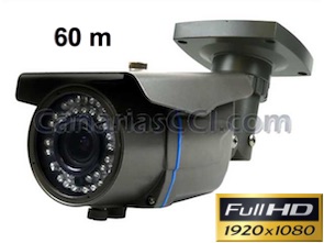 1133530 Cámara Full-HD TVI exterior con lente varifocal y Leds Infrarrojos 60 m