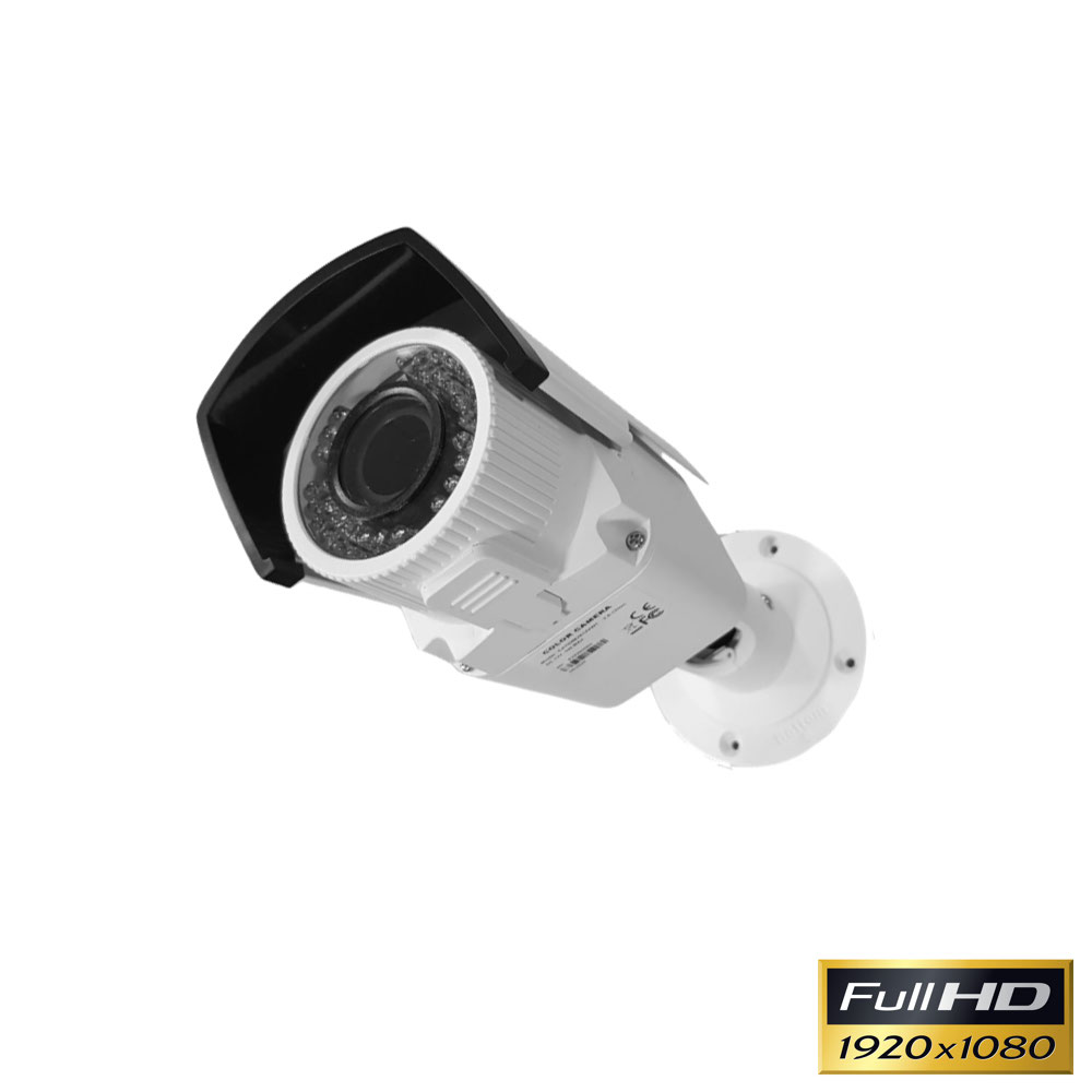 Cámara de vigilancia Full-HD exterior con infrarrojos 30 m y lente varifocal
