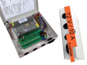1180651Multi alimentador para 9 cámaras de videovigilancia 12V/10A
