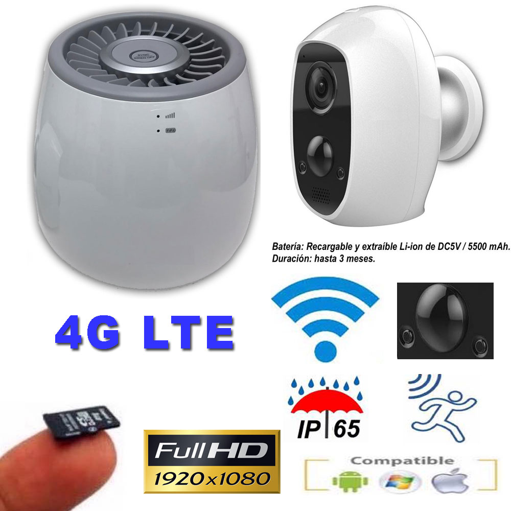 Kit Router 4G LTE y cámara IP 1080P ext&int con batería recargable y  detección de movimiento Canarias CCI