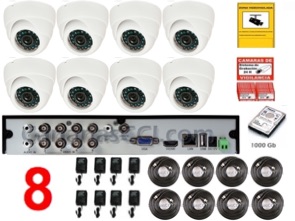 1220701 Kit de videovigilancia 8 cámaras con visión nocturna para interior