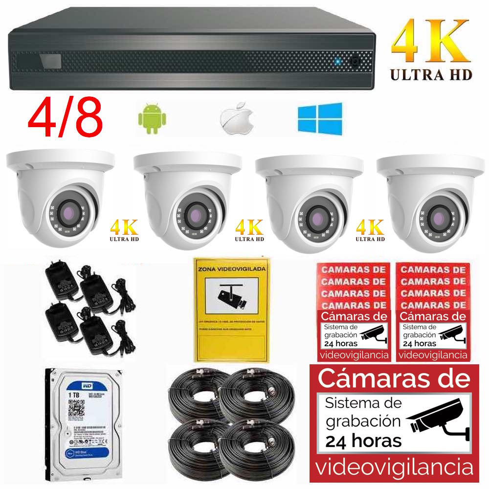 Kit videovigilancia 4K Ultra HD ampliable
