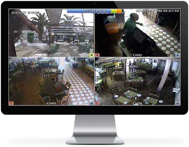 Kit videovigilancia por Internet 4 cámaras exterior - interior con  grabación digital 960H 1TB