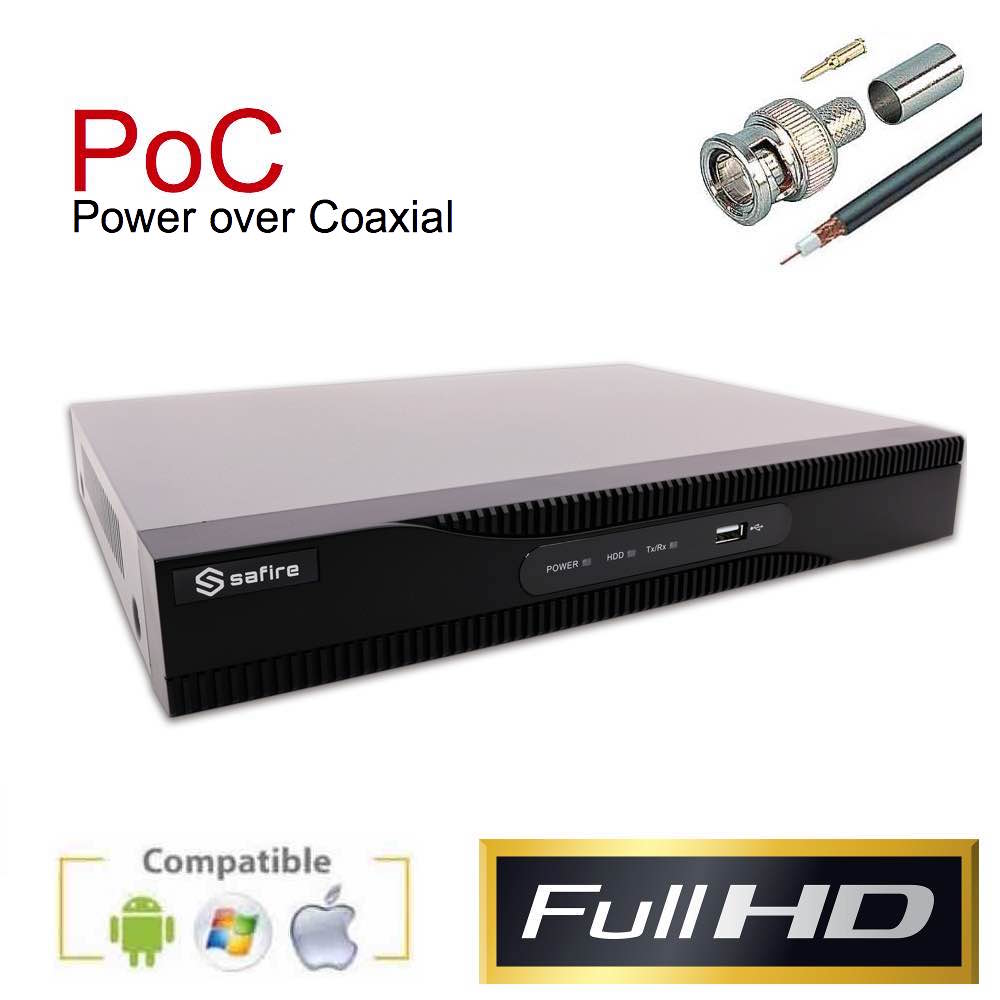 Padre fage Estallar cable Grabador híbrido PoC con videoanálisis 1TB H.265+ 4C+1IP