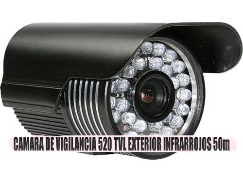 CAMARA DE SEGURIDAD INFRARROJA 520 TVL EXT/INT 50 m LENTE VARI F