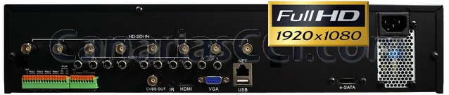 DVR HÍBRIDO 1000 Gb de 8 canales para cámaras analógicas y cámaras Full-HD-SDI - Imagen 2