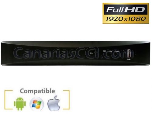 Grabador digital Full-HD videovigilancia IP H.264 para 8 cámaras