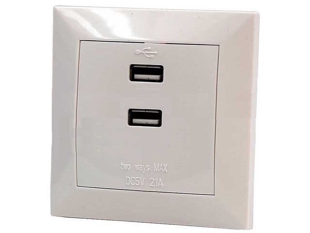 Toma de pared USB, , doble puerto USB, 5V, 2 a, Us – Grandado