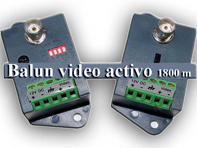 BALUN ADAPTADOR VIDEO ACTIVO REDES LAN 1800 m