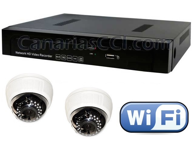 Kit videovigilancia para interior cámaras IP con LEDS IR y grabador Tb