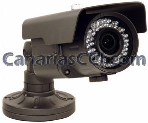 Cámara de vigilancia para exteriores 700 TVL varifocal y visión nocturna 60 m